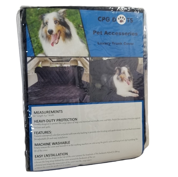 Luxury Trunk Cover Pet Accessories Black 80"Lx51"W Pet Blanket - Picture 5 of 5